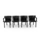 Black Vintage Chairs 4870 by Anna Castelli for Kartell, 1980s, set of 4