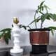 Vintage lamp base in white marble