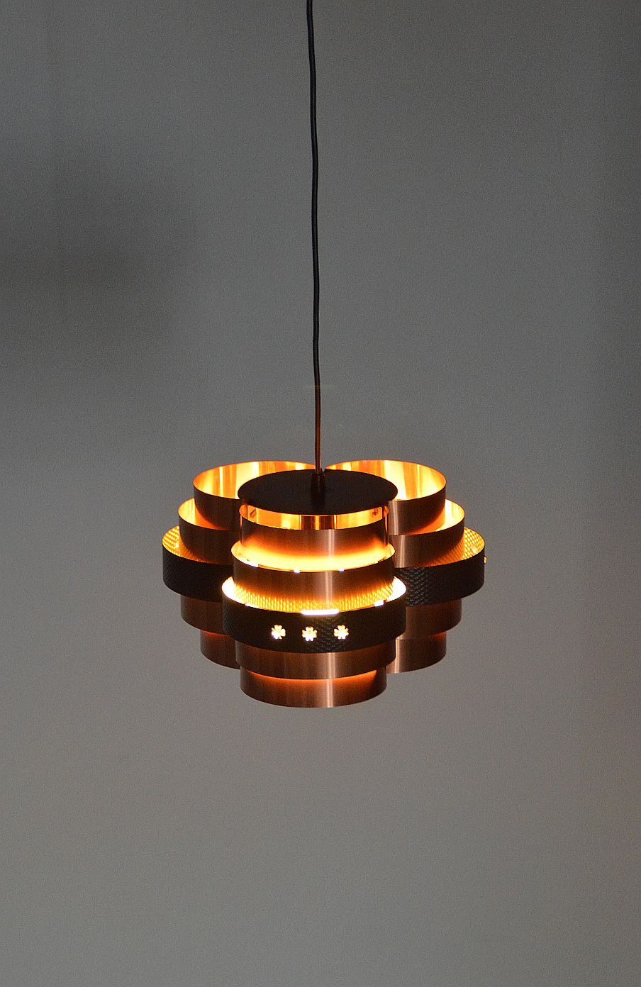 Danish hanging lamp P65 designed by Werner Schou for Coronell, 1970s