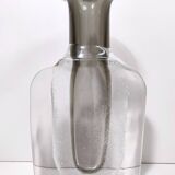 Transparent and Grey Sommerso Murano Glass Vase by Hora P