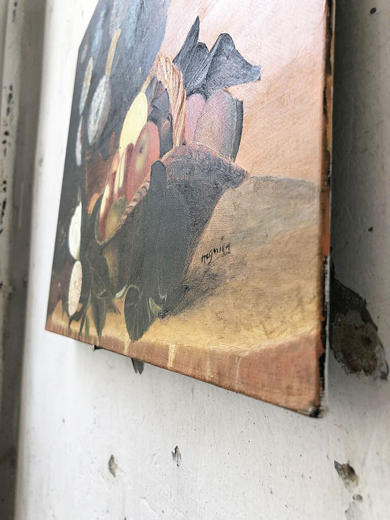 Canvas oil fruit and flowers