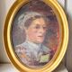 Antique Portrait Oil Painting With Wooden gilded frame 58cm x 45cm