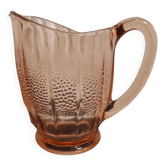Pink glass carafe