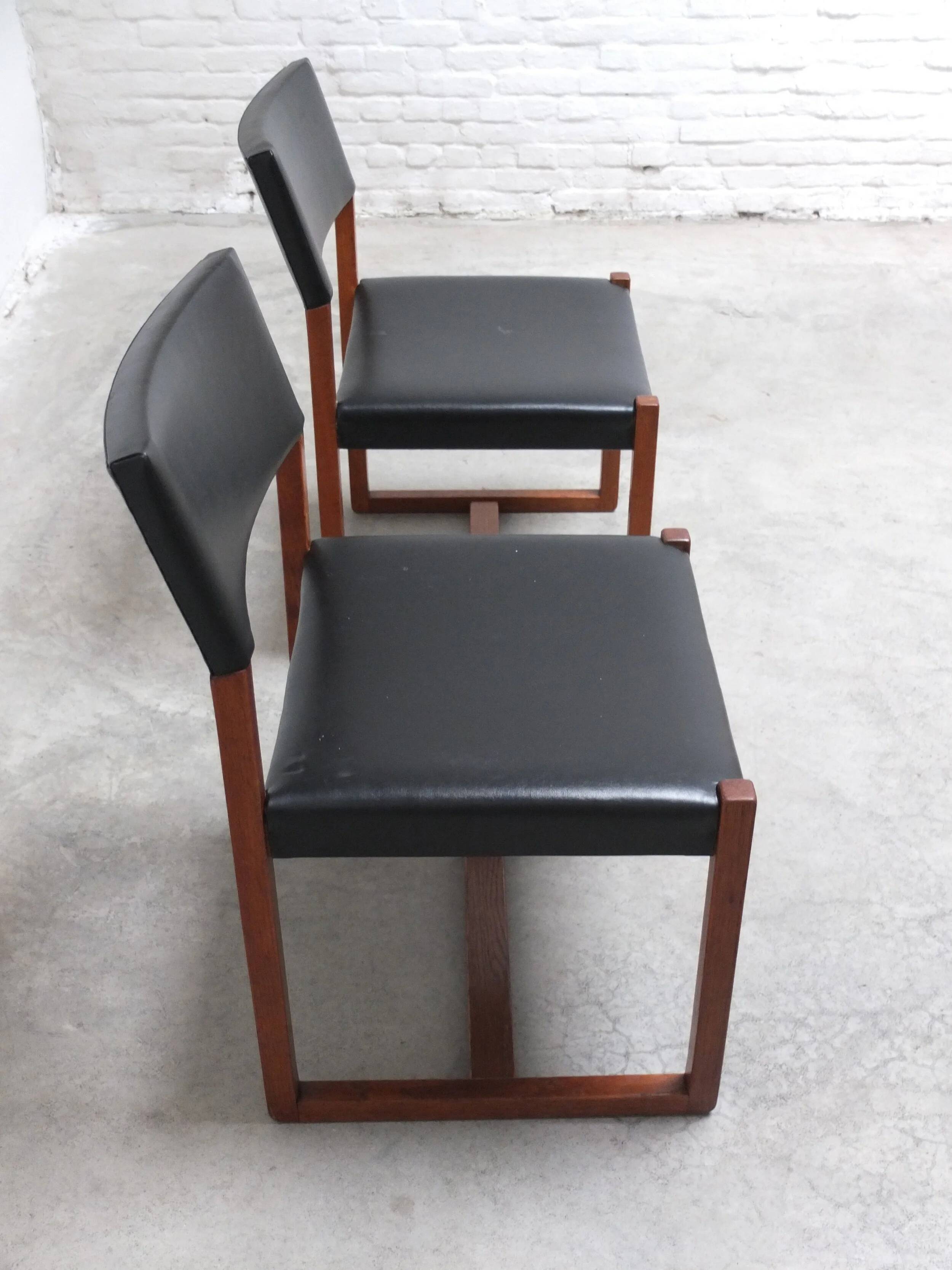 Pair of side chairs by Alfred Hendrickx for Belform, 1960s