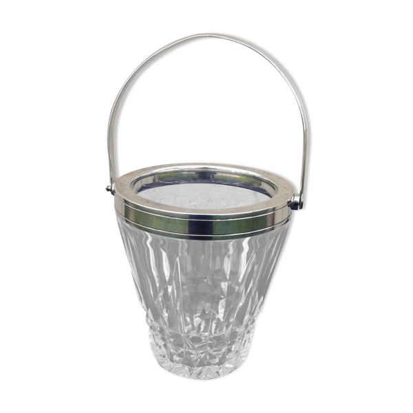 Seau à glace glaçons signé cristal Saint Louis