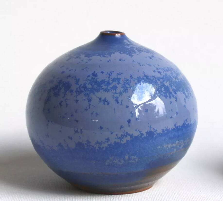 Set of 4 blue ceramic vases - Antonio Lampecco