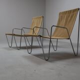 Early set of Bachelor armchairs by Verner Panton for Fritz Hansen, 1955