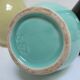 Three ceramic enamels design 60s soliflores black yellow green