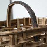 Mushroom braided wicker basket