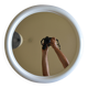 Round white plastic mirror 1970s 1970s France
