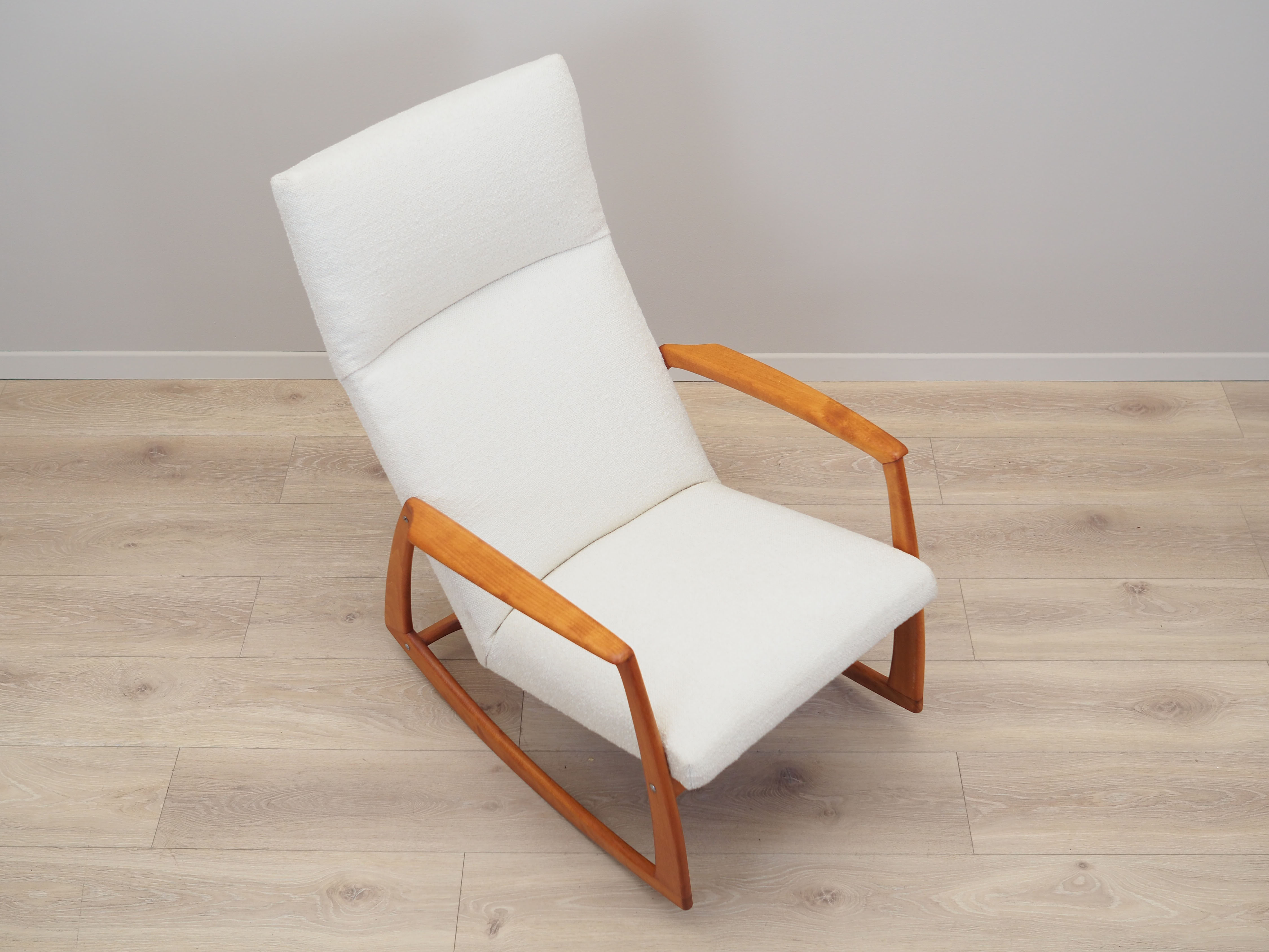 Beech rocking armchair, Danish design, 1970s, Denmark
