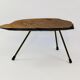Original coffee table by Carl Aubock, large tree trunk in walnut from the mid-century, 1950s.