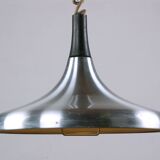 Large German pendant light in chrome metal, Tulip model by Erco 1960.