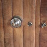 Art Deco wooden wardrobe with mirror