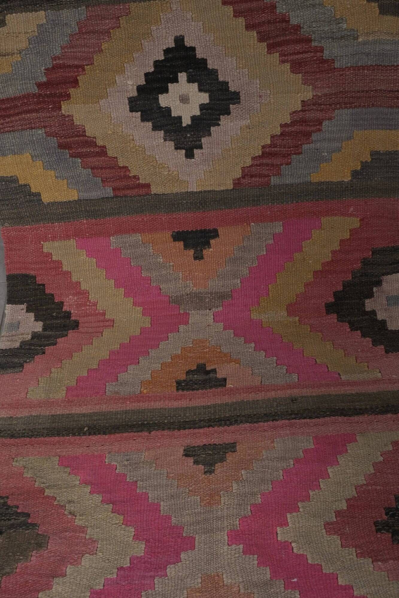 Vintage Turkish hallway rug 77x626 cm