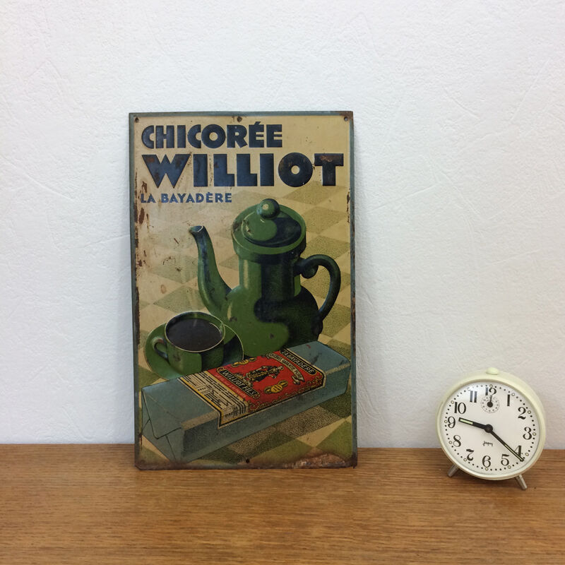 Enamelled plate chicory Williot