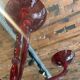 Lustre Murano rouge 1970
