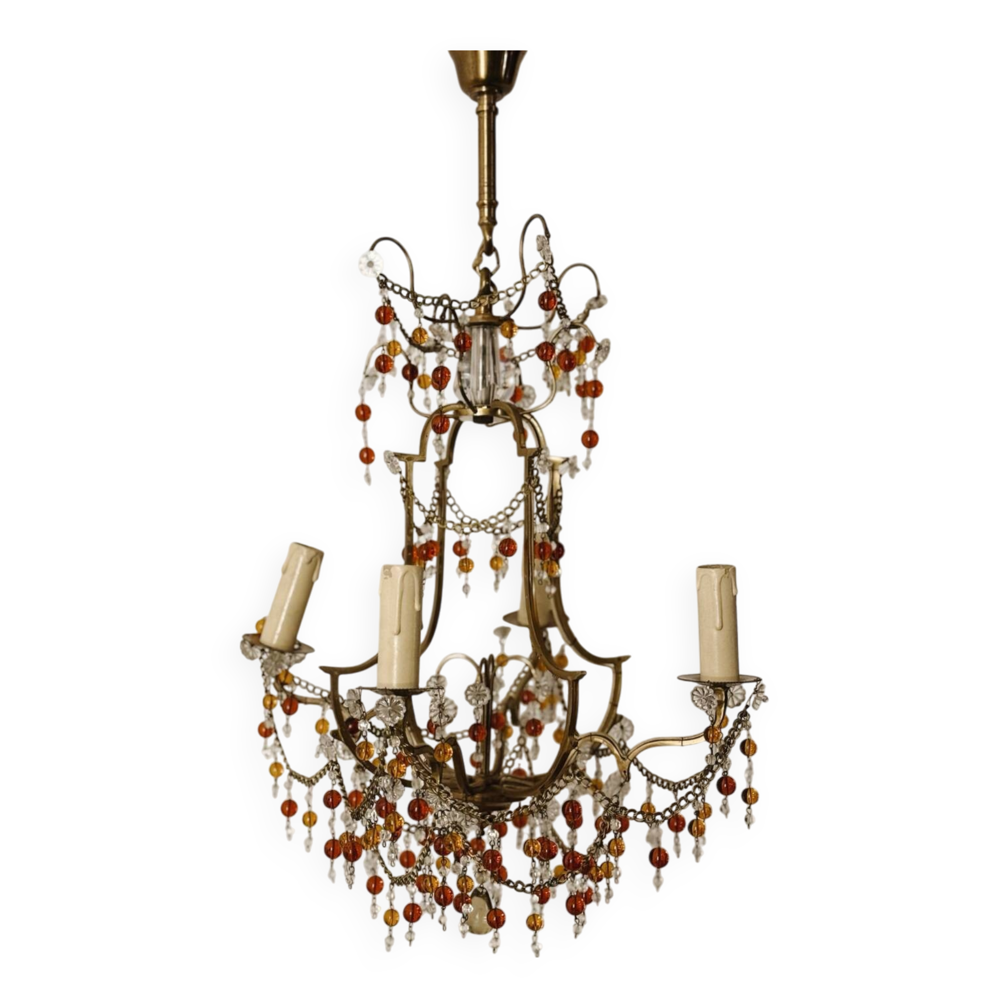 Glass bead chandelier