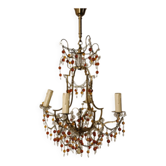 Glass bead chandelier