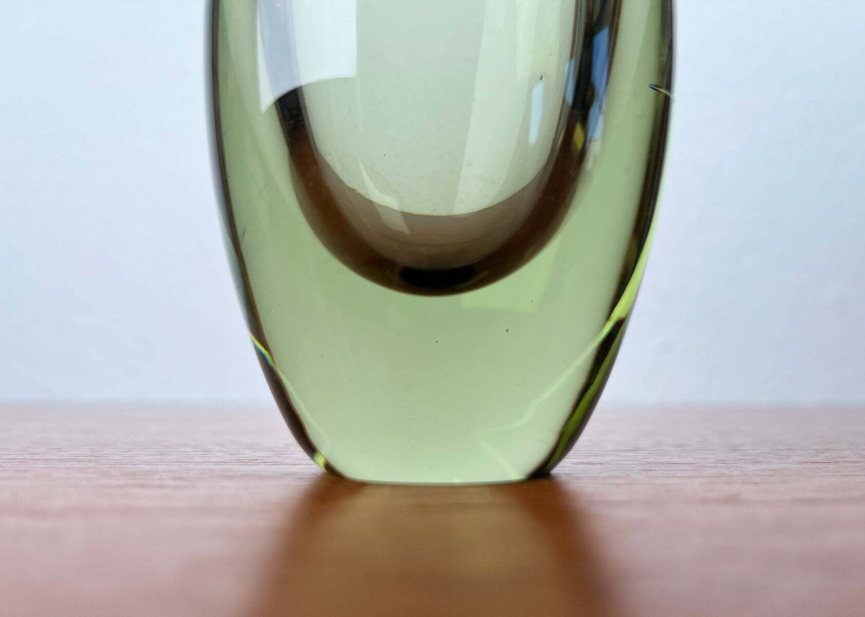 Danish glass vase in mid-century style by Per Lütken for Holmegaard, 1960s.