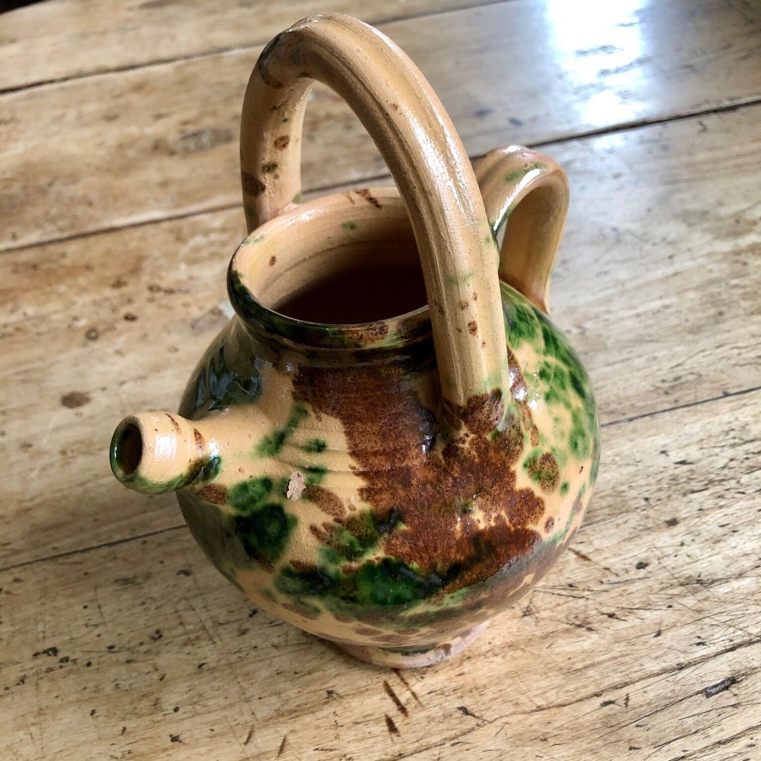 Southwest glazed terracotta gargoulette.