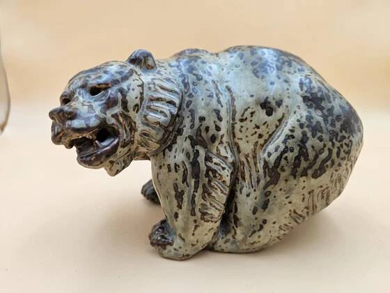Royal Copenhagen glazed bear by Knud Kyhn 1950s rare