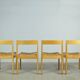 Vintage dutch design oak dining chairs, 1960s