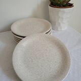 6 assiettes à dessert mouchetées