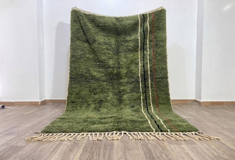 Custom Green Moroccan Carpet 200cmx300cm