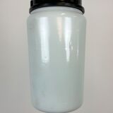 Industrial Bakelite Pendant Light with Milk Glass, 1970s