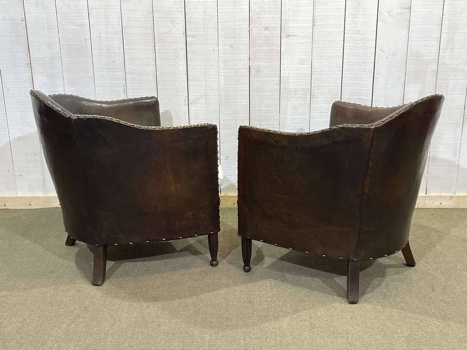 Art Deco period club lounge in leather and fabric seating