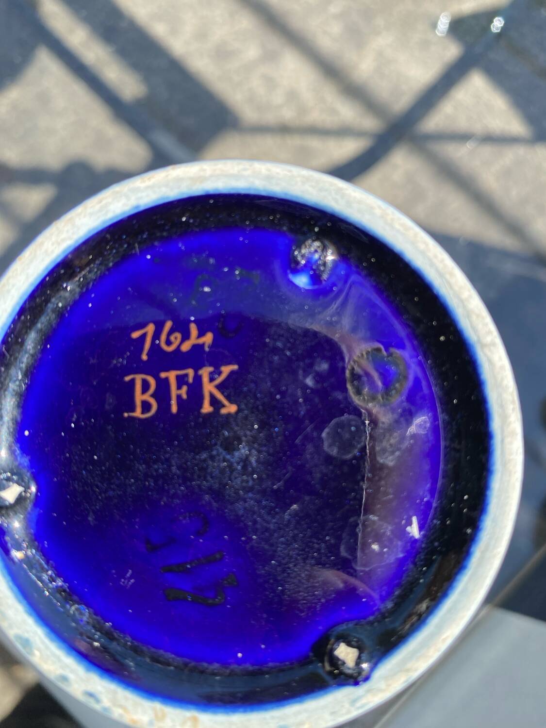 Pretty little vase, enamelled bfk boch and brother