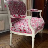 2/3-seat bench covered with Manuel Canovas fabric