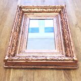 Napoleon III mirror, Wood and stucco, Gilded with copper leaf.