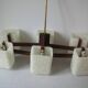 Lustre luminaire en teck perspex années 1960/70 suspension vintage scandinave