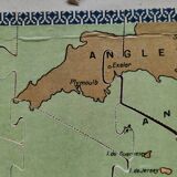 Jeu de patience puzzle France par département Saussine ancien