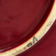 Mid-Century catchall in ruby red ceramic with gold trim – shape