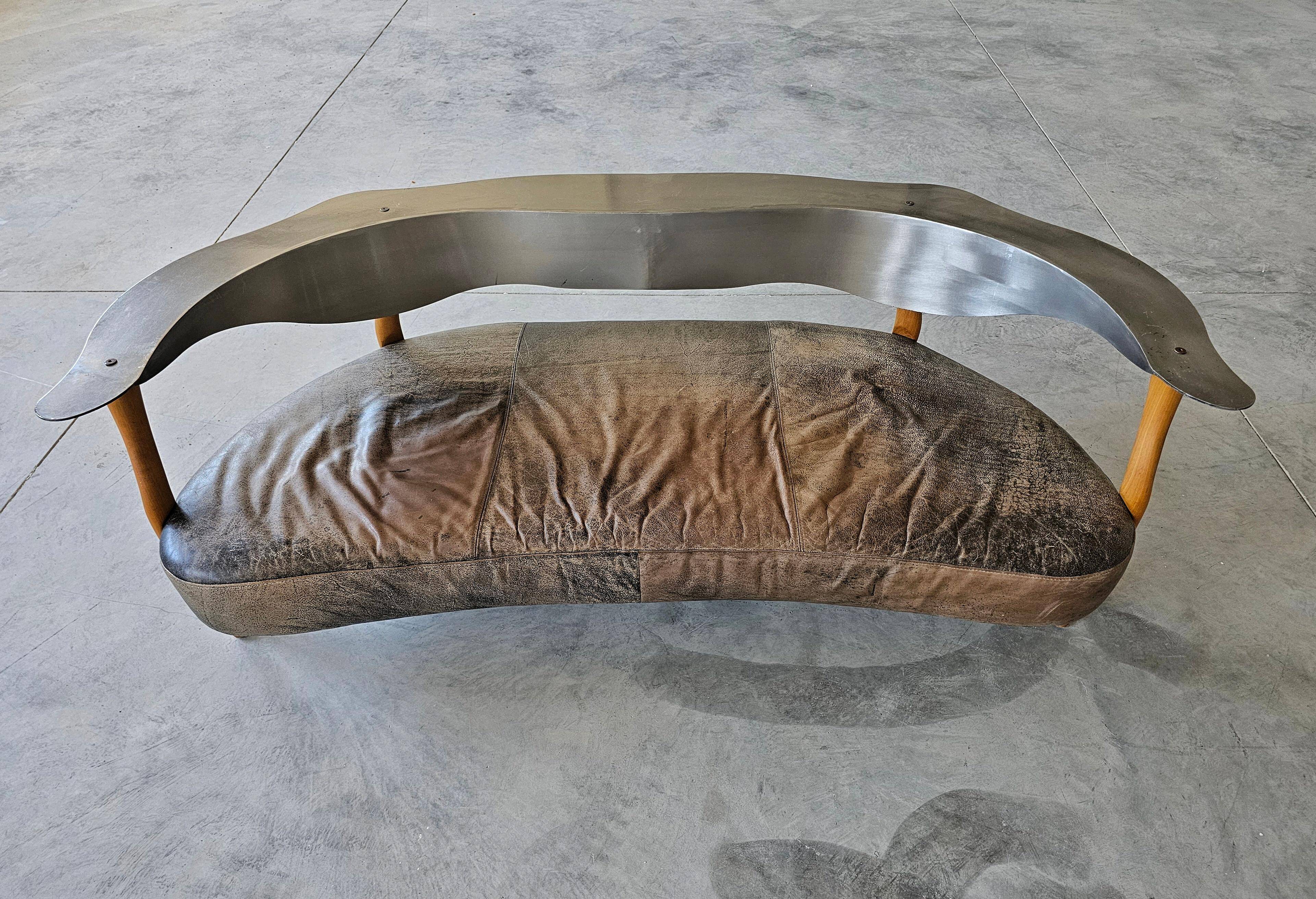 Postmodern sculptural three-seater canapé "Fantasy Island" Kurt Bayer