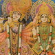 Plaque publicitaire radha krishna sarees suiting métal