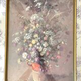 Vintage flower bouquet frame