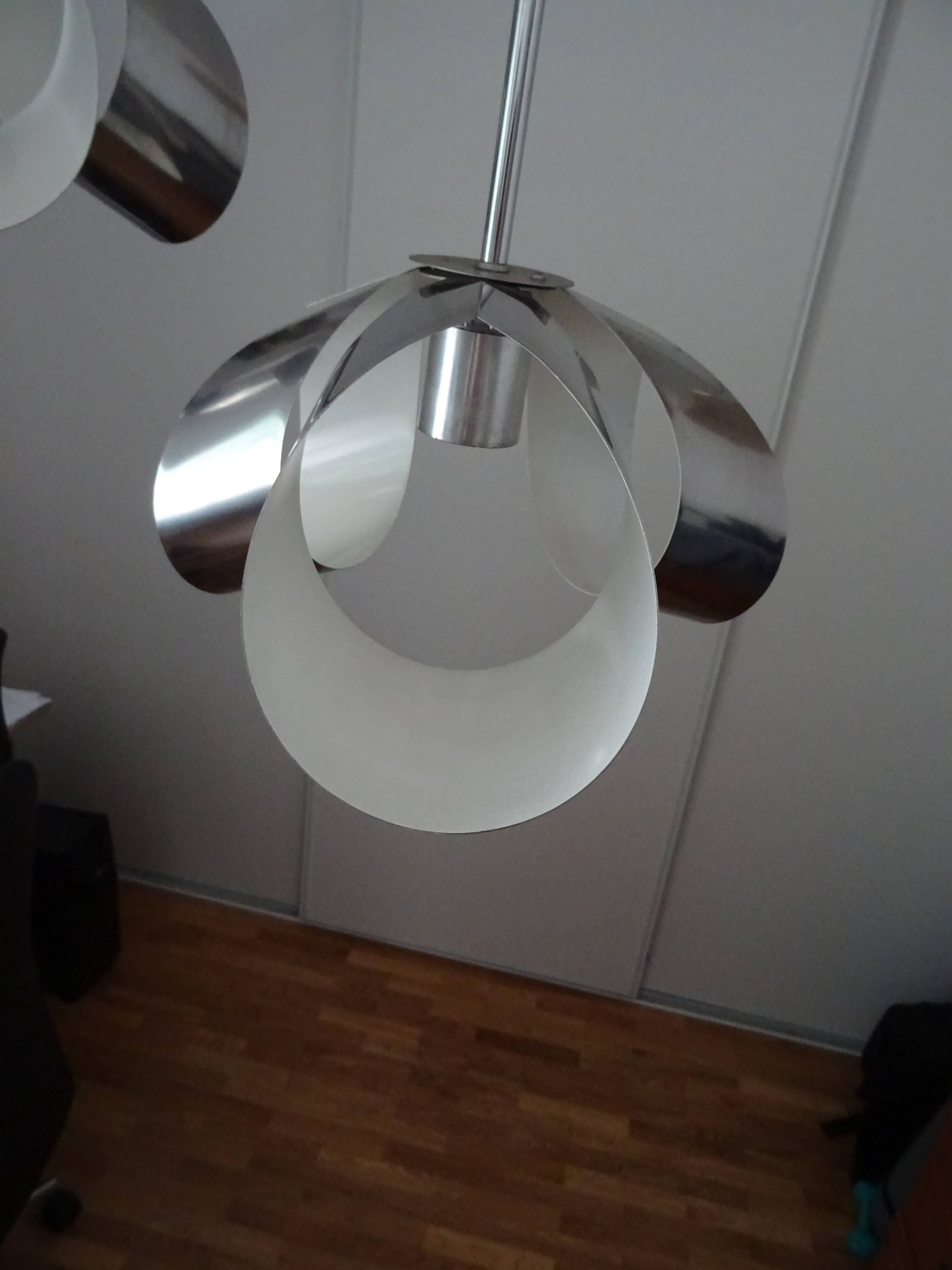 Stainless steel flower cascade suspension, 1970