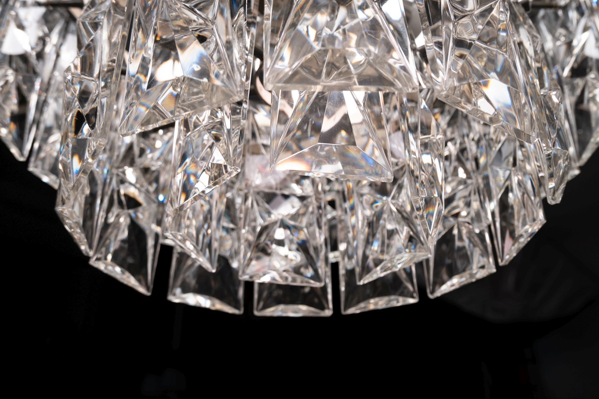 Kinkeldey 6 Tiered Chrystal Chandelier, 1970s