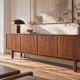 Large walnut sideboard – Restored vintage Scandinavian buffet