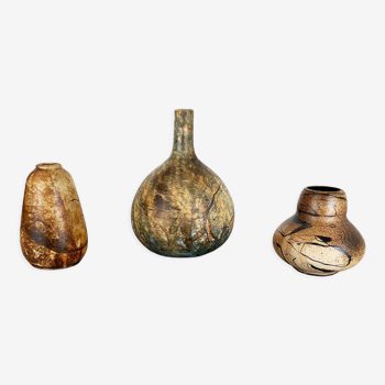 Set of 3 Studio Pottery Sculptural Objects Gerhard Liebenthron, Germany, 1970s