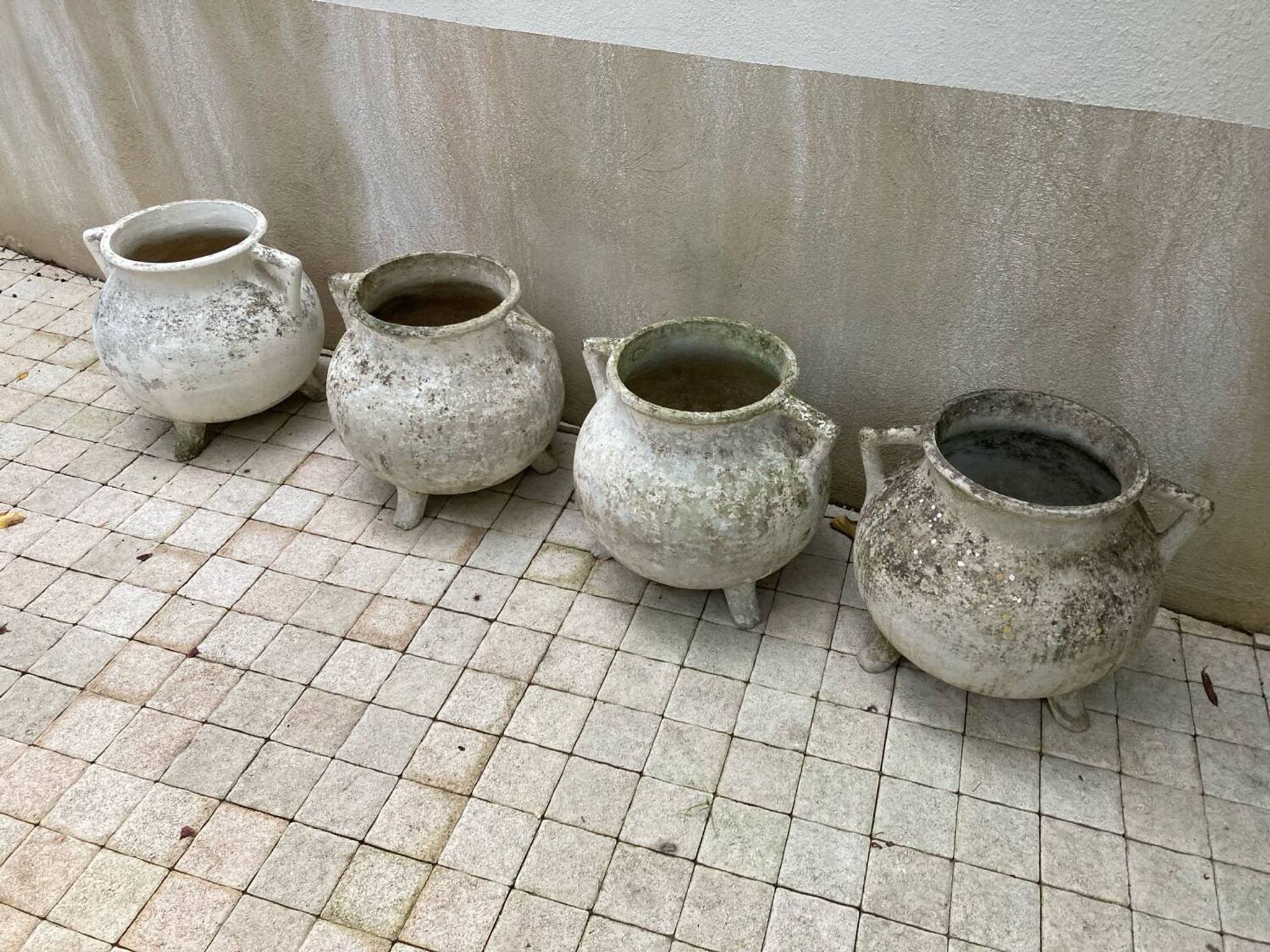 Jardinière marmite,  fibrociment 60’S