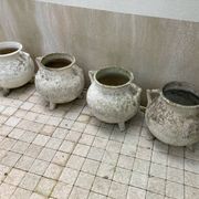 Jardinière marmite,  fibrociment 60’S