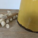 Mustard yellow enamelled sheet metal pitcher