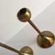 Pair of Scandinavian candlesticks in solid brass