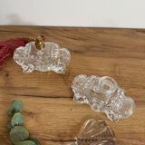 Vintage perfume bottle and spray.