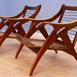 Set of 2 lounge chairs 'De Knoop' in teak by De Ster, 1960s